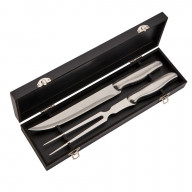 SS 2 PC CARVING SET IN BLACK BOX 12.25