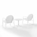 Griffith 3Pc Outdoor Rocking Chair Set - White Gloss