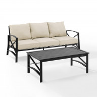 Kaplan 2Pc Outdoor Sofa Set - Oatmeal