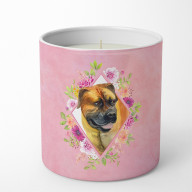 Borboel Mastiff Pink Flowers 10 oz Decorative Soy Candle CK4121CDL