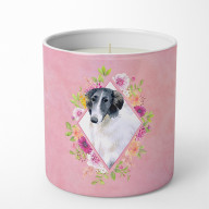 Borzoi Pink Flowers 10 oz Decorative Soy Candle CK4122CDL