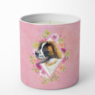 Saint Bernard #2 Pink Flowers 10 oz Decorative Soy Candle CK4187CDL