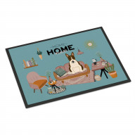 Dark Brindle Bull Terrier Sweet Home Indoor or Outdoor Mat 18x27 CK7981MAT