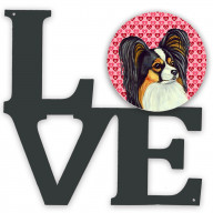 Papillon Hearts Love and Valentine's Day Portrait Metal Wall Artwork LOVE LH9165WALV