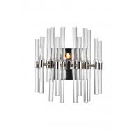 2 Light Wall Light with Polished Nickel Finish
