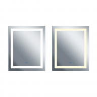 Rectangle Matte White LED 32 in. Mirror From our Abril Collection