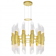 24 Light Chandelier with Satin Gold finish