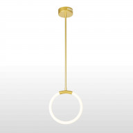 1 Light LED Pendant with Satin Gold finish
