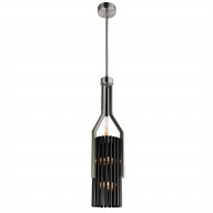 Fermont 6 Light Stain Nickel and Pearl Black Mini Pendant