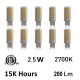 Bulbs 2.5 Watt G9 LED Bulb 3000K (Set of 10)