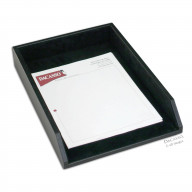 Classic Black Leather Legal Letter Tray