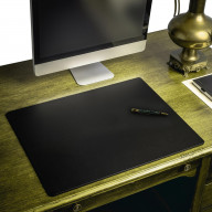 Black Leather Desk Mat/Desk Protector/Gaming Pad/Mouse Pad/Desk Pad, 24