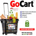 dbest products GoCart, Black Grocery Cart Shopping Laundry Basket on Wheels( Pack of 2 )