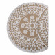 DII Taupe Floral Outdoor Rug 5 Ft Round
