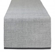 DII Mineral Eco-Friendly Chambray Fine Ribbed Table Runner 13x72 inches