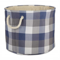 DII Polyester Bin Tri Color French Blue Round Large 15