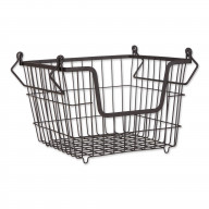 DII Metal Basket, Black Square Medium 11x11x8