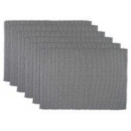DII Gray Ribbed Placemat (Set of 6)