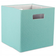 DII Polyester Cube Solid Aqua Square