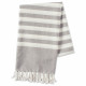 DII Gray 1 Inch Stripe Fouta Towel