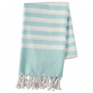 DII Aqua 1 Inch Stripe Fouta Towel