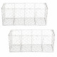 DII Wall Mount Chicken Wire Basket(Set of 2) Med Antique White