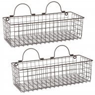 DII Wire Wall Basket(Set of 2) Medium Bronze
