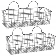 DII Wire Wall Basket(Set of 2) Medium Black
