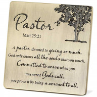 Pastor Matthew 25:21 Tabletop Plaque