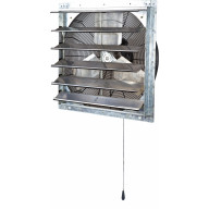 iLiving 24 inch Shutter Exhaust Attic Garage Grow Fan, Ventilation fan with 2 Speed Thermostat 6 Foot Long 3 Plugs Cord
