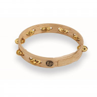 Latin Percussion LP381-B LP Accent 10 Single Row Wood Tambourine with Brass Jingles