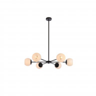 Briggs 36 inch pendant in black with white shade