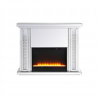 Raiden 47 inch LED mirrored mantle with crystal fireplace