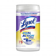 1014630 LYSOL DUL ACT WIPES 75PK Lysol Dual Action Fiber Weave Antibacterial Wipes 75 pk