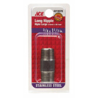 NIPPLE SS 3/8" X 1.5" (Pack of 1)