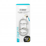 5036235 CARABINER G-SER SS #3 Nite Ize G-Series Stainless Steel Silver Dual Chamber Carabiner