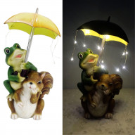 SOLAR STATUE FROG/SQUIRL (Pack of 1)