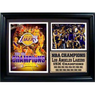12X18 Photo Stat Frame - Los Angeles Lakers Champions