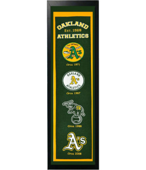Oakland A's Logo History Felt Banner 14 x 37