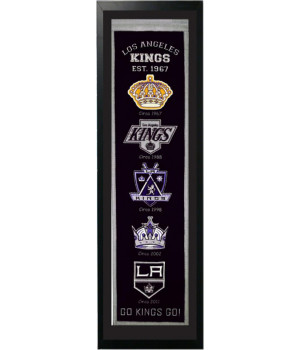 Los Angeles Kings Logo History Felt Banner 14 x 37