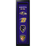 Baltimore Ravens Logo History Felt Banner 14 x 37