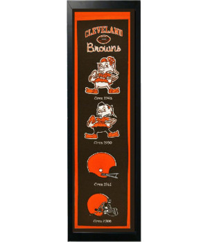 Cleveland Browns Logo History Felt Banner 14 x 37