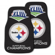 Pittsburgh Steelers 2009 Super Bowl XLIII Champions Front Carpet Car Mat Set - 2 Pieces