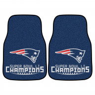 New England Patriots 2017 Super Bowl LI Champions Front Carpet Car Mat Set - 2 Pieces
