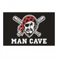 Pittsburgh Pirates Man Cave Starter Mat Accent Rug - 19in. x 30in. - Pirate Head Alternate Logo