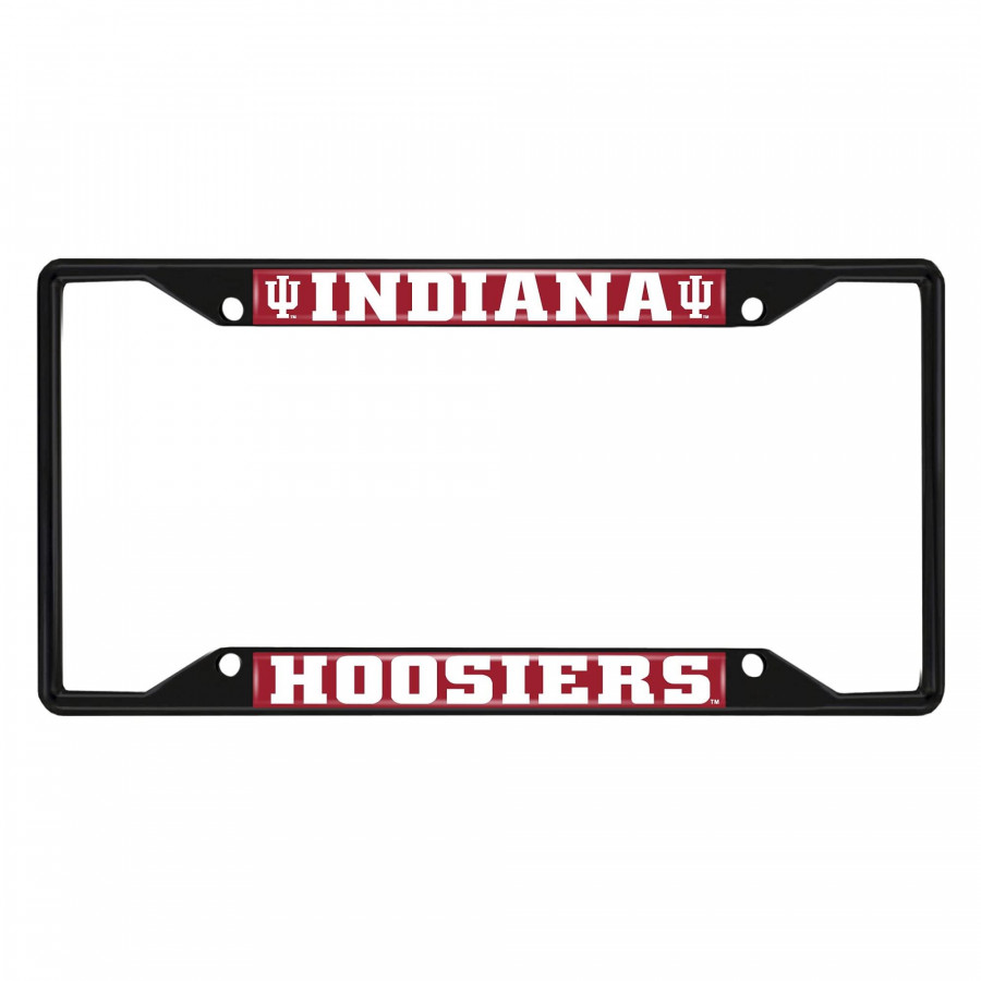 Indiana Hooisers Metal License Plate Frame Black Finish