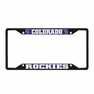 Colorado Rockies Metal License Plate Frame Black Finish