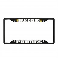 San Diego Padres Metal License Plate Frame Black Finish