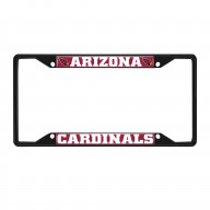 Arizona Cardinals Metal License Plate Frame Black Finish