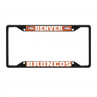 Denver Broncos Metal License Plate Frame Black Finish